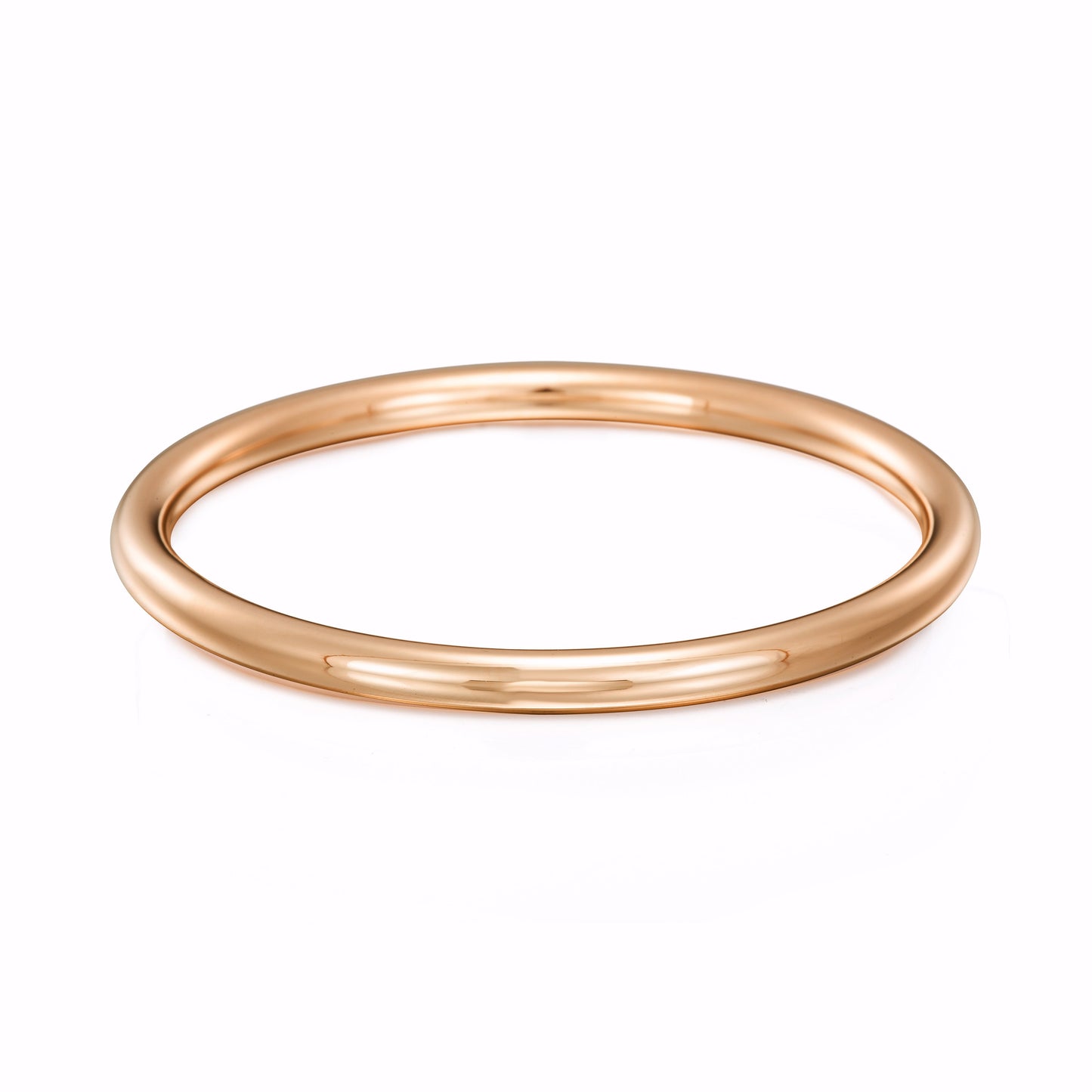 18ct Heavy Rose Gold Plated Classic Heavy & Solid Golf Bangle - USA Made