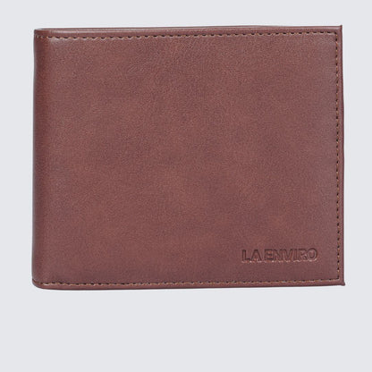 JP Men's Vegan Wallet I Brown-0