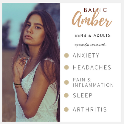 Adult Raw Earth Amber Bean Necklace-1