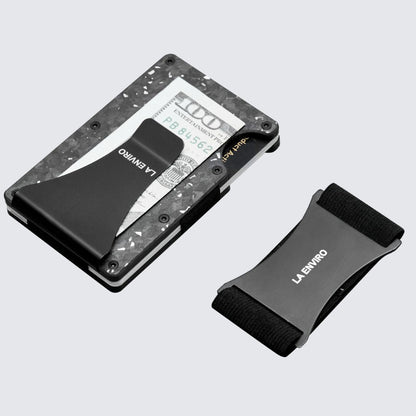 LORNE Forged Carbon Wallet I Matte Silver-3