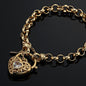 18ct Heavy Yellow Gold Plated 6mm Belcher Chain Bracelet with a Filigree Locket - USA Made