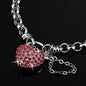 Solid 925 Sterling Silver Belcher Heart Locket Bracelet Featuring 44 Crystals by Swarovski®-1