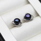 Genuine Freshwater Pearl Classic Swirl Stud Earrings-1