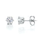 925 Sterling Silver Plated & Simulated Diamond Stud Earring - USA Made