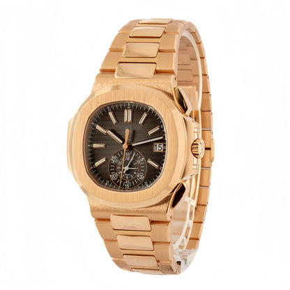 For Pateks Philippeer Luxury Mechanical Watch 10 ATM Waterproof Stainless Steel 41mm Dial with Luminous Pointer Crown ETA