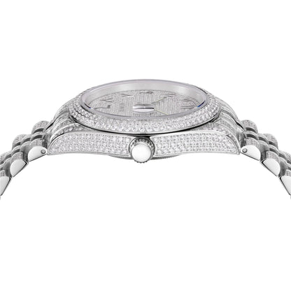 2025 New Luxury Automatic Men's Watch Chinese Production Charming Zircon Dial Special Arabic Numerals Glass Window Sporty Style