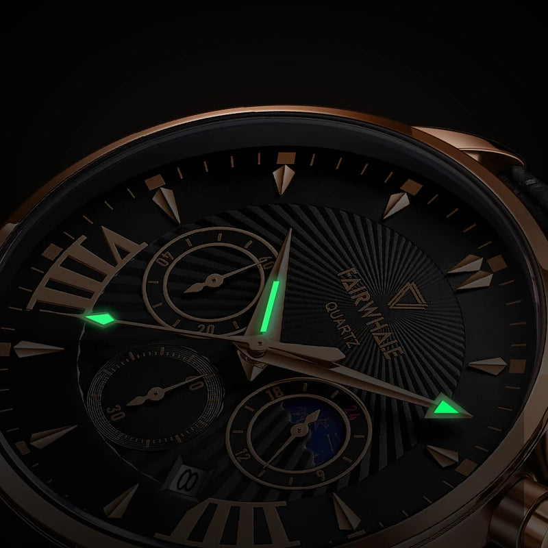 Wristwatch Quartz Watch Stainless Steel Buckle Glass Super Luminous Wristwatch