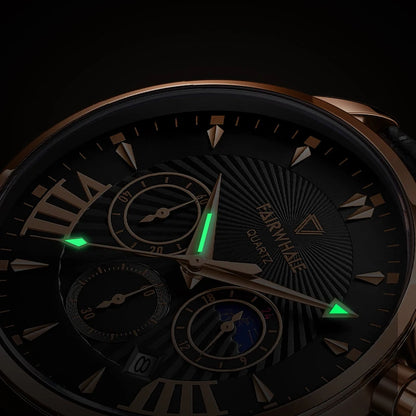 Wristwatch Quartz Watch Stainless Steel Buckle Glass Super Luminous Wristwatch