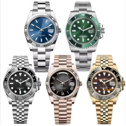 Hot Selling RLX Master Designed Fully Automatic Mechanical Watch Men's Calendar Watch Multifunctional Timing Watch