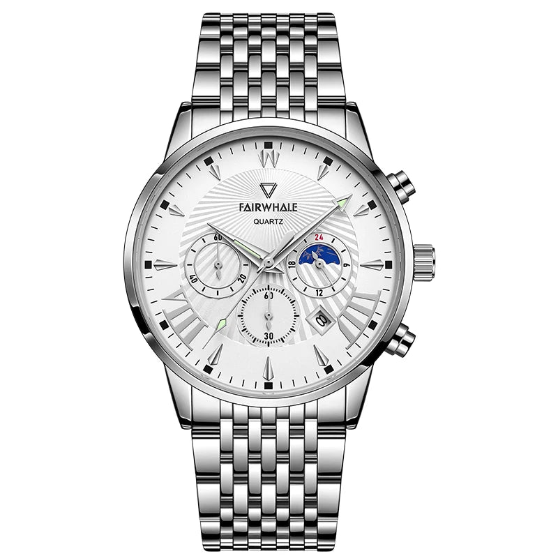 Wristwatch Quartz Watch Stainless Steel Buckle Glass Super Luminous Wristwatch