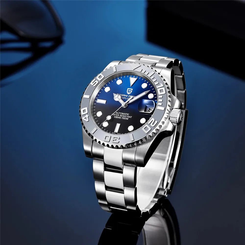 PAGANI DESIGN Original 40MM Men's Automatic Mechanical Watches NH35 Luxury Stainless Steel Waterproof Watch for Men Reloj PD1651