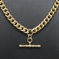 18ct Heavy Yellow Gold Plated Euro Chain Necklace with T Bar-1