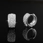 925 Sterling Silver Plated Huggie Earrings Featuring 106 Crystals by Swarovski®-0