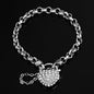 Solid 925 Sterling Silver Belcher Heart Locket Bracelet Featuring 44 Crystals by Swarovski®-4