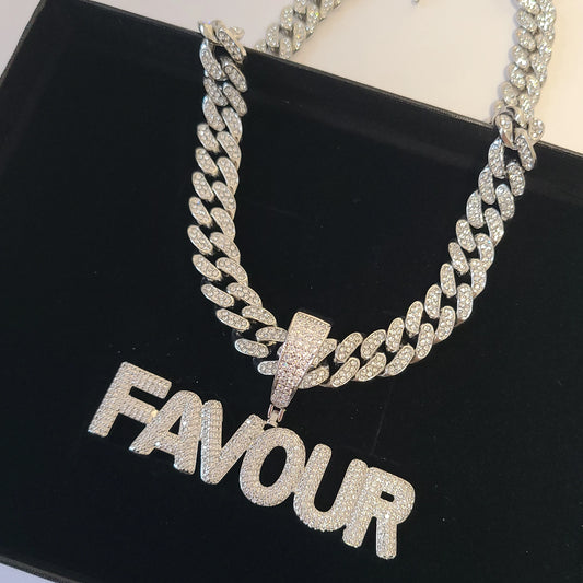 Necklaces  With 12 MM Cuban Chain Personalized