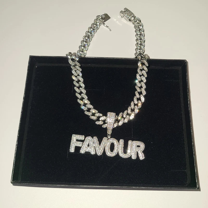 Necklaces  With 12 MM Cuban Chain Personalized