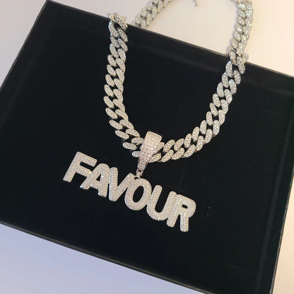 Necklaces  With 12 MM Cuban Chain Personalized