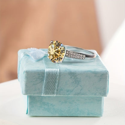 5ct Moissanite Ring 925 Sterling Silver Ring Multi Colors To Choose High Quality Jewelry For Engagement Wedding Scenes With Certificate And Gift Box