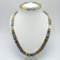 11MM Wide Men's Stainless Steel Necklace with Gold Plated Bracelet Set Elegant 18K Gold Choker Jewelry Gift for Men