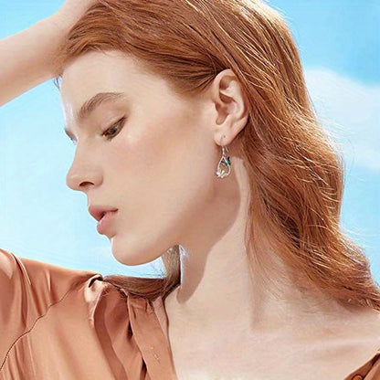 Bohemian Feng Shui Drop-shaped Flower Butterfly Pendant Earrings European And American Ladies Romantic Earrings Festival Jewelry