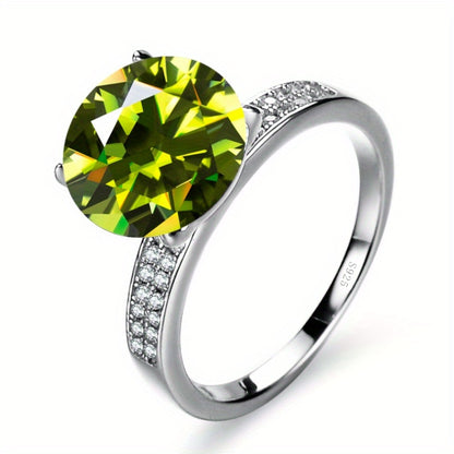 5ct Moissanite Ring 925 Sterling Silver Ring Multi Colors To Choose High Quality Jewelry For Engagement Wedding Scenes With Certificate And Gift Box